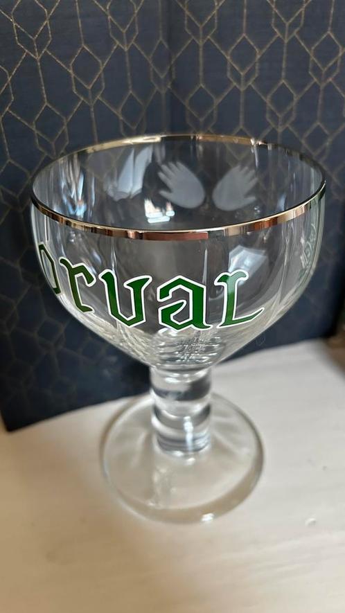 Orval glas groen met verkeerde opdruk, Verzamelen, Glas en Drinkglazen, Nieuw, Ophalen
