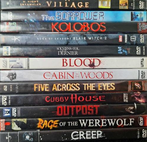 Horrorfilms op dvd - 1,50€, Cd's en Dvd's, Dvd's | Horror, Gebruikt, Vampiers of Zombies, Vanaf 16 jaar, Ophalen of Verzenden