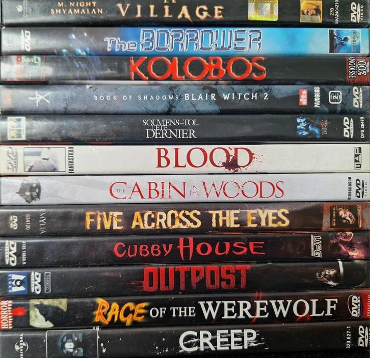 Horrorfilms op dvd - 1,00€, Cd's en Dvd's, Dvd's | Horror, Gebruikt, Vampiers of Zombies, Vanaf 16 jaar, Ophalen of Verzenden