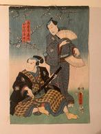 Gravure sur bois japonaise 4 x d'utagawa kunisada (ukiyo-e), Enlèvement ou Envoi