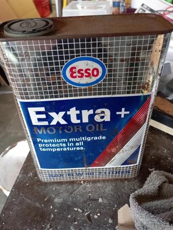 Oude ESSO Oil Kan nog gesloten worden 2Ltr beschikbaar voor biedingen