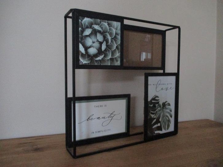 Fotokader metalen fotolijst in zwart staander of hanger, TV, Hi-fi & Vidéo, Photo | Cadres photo, Comme neuf, Enlèvement ou Envoi