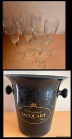 6 coupes à champagne jacquart, seau à champagne jacquart, Collections, Enlèvement ou Envoi
