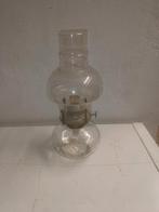 Vintage functionele glazen olielamp, Ophalen of Verzenden