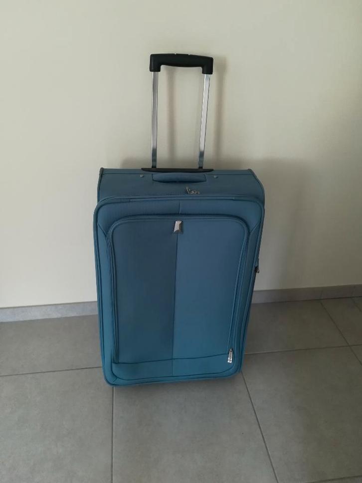 1 nieuwe valies in textiel, 2 ledere valiezen , rugzak, Handtassen en Accessoires, Koffers, Nieuw, Overige materialen, 70 cm of meer