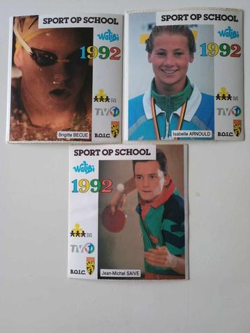 7 x Sportvedetten  Stickers 1992