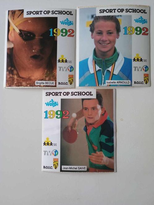 7 x autocollants Sports Stars 1992, Collections, Autocollants, Comme neuf, Sport, Enlèvement ou Envoi