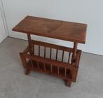 Bijzettafel met krantenbak in hout - 50 cm hoog, Huis en Inrichting, Woonaccessoires | Krantenbakken en Lectuurbakken, Ophalen