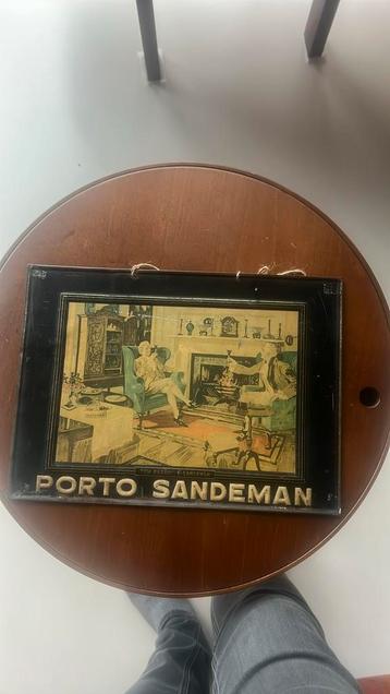  Blikken bordje Porto Sandeman zeldzaam 