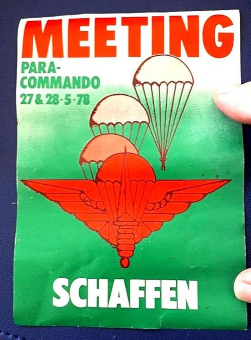 folder "Meeting Para Commando" - Schaffen 1978, Boeken, Catalogussen en Folders, Gelezen, Folder, Ophalen of Verzenden