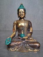 Bouddha médecine en bronze/Asie/Tibet/Varada Mudra, Enlèvement ou Envoi, Neuf
