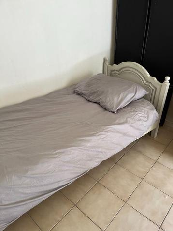 BED 1 PERSOONSBED, Huis en Inrichting, Slaapkamer | Bedden, Ophalen, Eenpersoons, 210 cm, Grijs