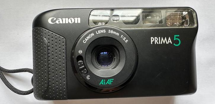 Canon prima 5 excellente staat, Audio, Tv en Foto, Fotocamera's Analoog, Zo goed als nieuw, Canon, Ophalen of Verzenden