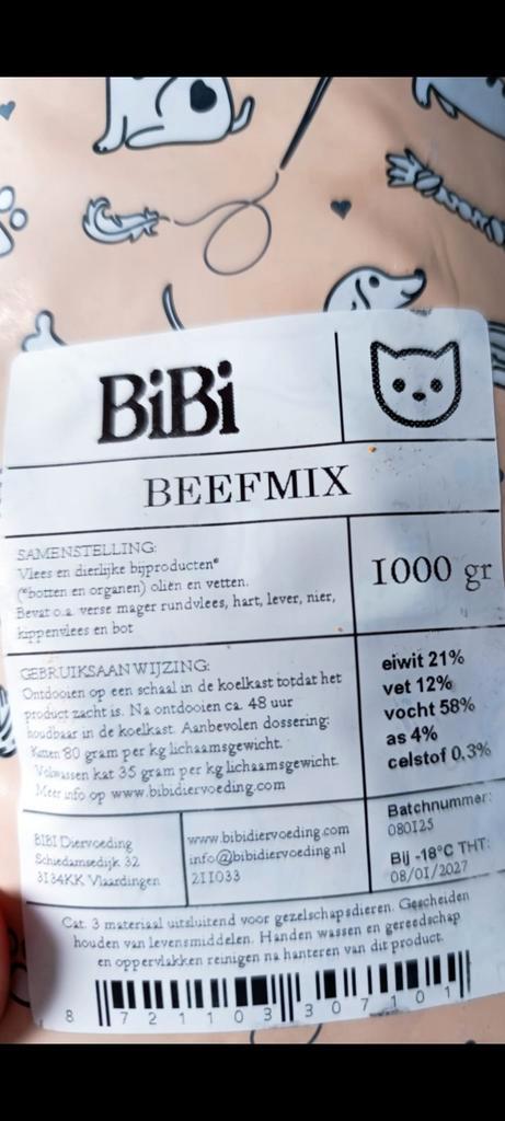 Bibi beefmix, Dieren en Toebehoren, Dierenvoeding, Kat, Ophalen