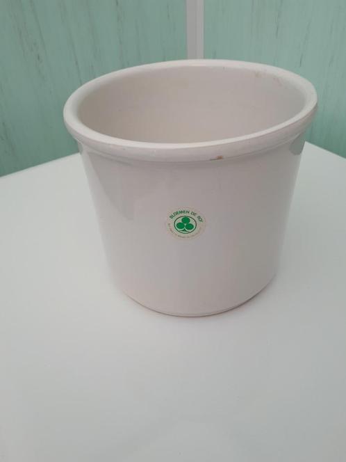 magnifique pot en pierre blanche - cache-pot hauteur 21 cm, Jardin & Terrasse, Pots de fleurs, Intérieur, Enlèvement ou Envoi