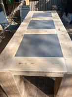 Steigerhout tafels met natuurstenen gratis thuisbezorgd, Ophalen of Verzenden