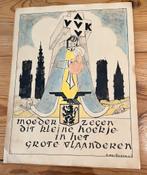 Prent AVV VVK Vlaamse Beweging 26,5 x 34,5, Verzamelen, Militaria | Tweede Wereldoorlog, Ophalen of Verzenden, Overige soorten