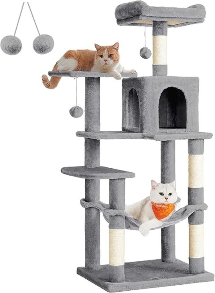 Krabpaal | kattenhuis | kattentoren | 143 cm | Nieuw, Dieren en Toebehoren, Krabmeubelen, Nieuw, Krabpaal, Verzenden
