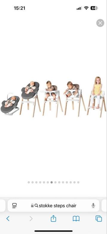 Stokke Steps meegroeistoel, Ophalen, Zo goed als nieuw, Meegroeistoel