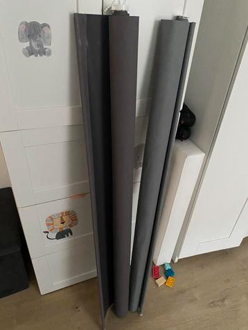2 Donkergrijze Rolgordijnen - 120 x 194 cm beschikbaar voor biedingen