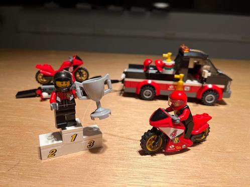 Lego City 60084 Racing bike transporter, Kinderen en Baby's, Speelgoed | Duplo en Lego, Zo goed als nieuw, Lego, Complete set