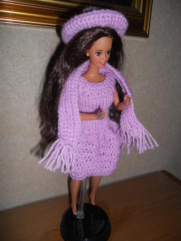robe ballon tricot pour Barbie  3 pieces