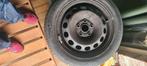 4 autobanden op stalen velg, Auto-onderdelen, Banden en Velgen, Ophalen, Gebruikt, 16 inch, Banden en Velgen