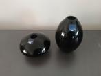 2 vases Leonardo noirs faits main, Maison & Meubles, Comme neuf, Enlèvement ou Envoi