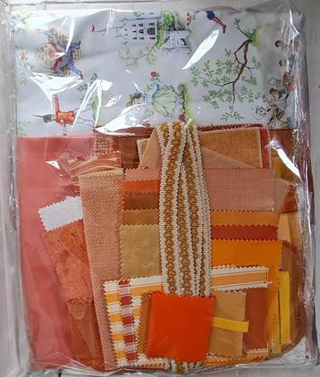 Hobby Slowstitch Designers stofrest Humpty Dumpty ORANJE beschikbaar voor biedingen