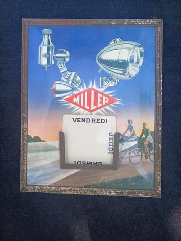 Ancienne publicité sur un glacoid : lampes de vélo Miller