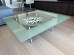 Design salontafel in Alu/Glas, Huis en Inrichting, Tafels | Salontafels, Ophalen, 50 tot 100 cm, Vierkant, 50 tot 100 cm