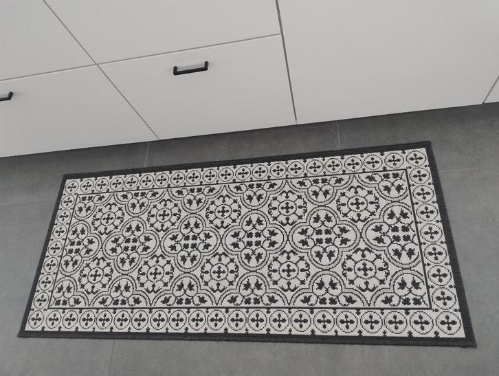 2 Zwart/Wit 148x66 Outdoor/Indoor Matten🔥SPOTPRIJS🔥, Huis en Inrichting, Stoffering | Tapijten en Vloerkleden, Nieuw, 100 tot 150 cm