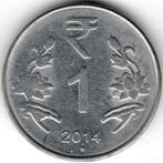 India : 1 Rupee 2014 Noida  KM#394  Ref 15821, Postzegels en Munten, Munten | Azië, Ophalen of Verzenden, Zuid-Azië, Losse munt