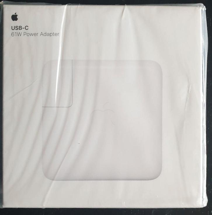 Apple USB-c power adapter 61w, Computers en Software, Laptop-opladers, Nieuw, Ophalen of Verzenden