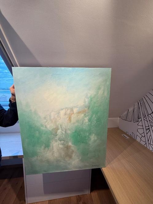 Schilderij van Herman Hertogs (1988) — Poëtisch landschap —, Antiek en Kunst, Kunst | Schilderijen | Abstract, Ophalen of Verzenden