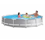 Intex zwembad met alle toebehoren en facturen, Jardin & Terrasse, Piscines, Comme neuf, 300 cm ou plus, Rond, Moins de 80 cm