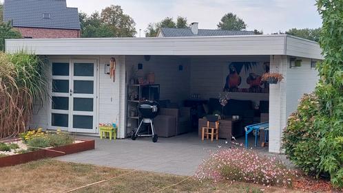 houten tuinhuis met zitruimte, Tuin en Terras, Overkappingen, Gebruikt, Ophalen