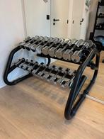 Technogym halterrek in chroom van 1 tot 10 kg, Sport en Fitness, Fitnessmaterialen, Ophalen, Zo goed als nieuw