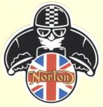 Norton Cafe Racer sticker #8, Motoren, Verzenden