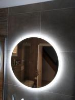 Moderne ronde spiegel 80 cm met LED verlichting, 75 à 100 cm, Rond, Enlèvement, Moins de 100 cm