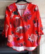 Blouse - rood print - maat L - J&S Millenium, Kleding | Dames, Blouses en Tunieken, Verzenden, Maat 42/44 (L), J&S Millenium, Zo goed als nieuw