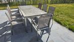 Tuintafel met stoelen, Tuin en Terras, Ophalen, Gebruikt, Textileen