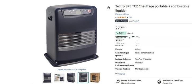 CHAUFFAGE PORTABLE  160€  neuf dans son emballage, Doe-het-zelf en Bouw, Verwarming en Radiatoren, Nieuw, Radiator, Minder dan 200 watt