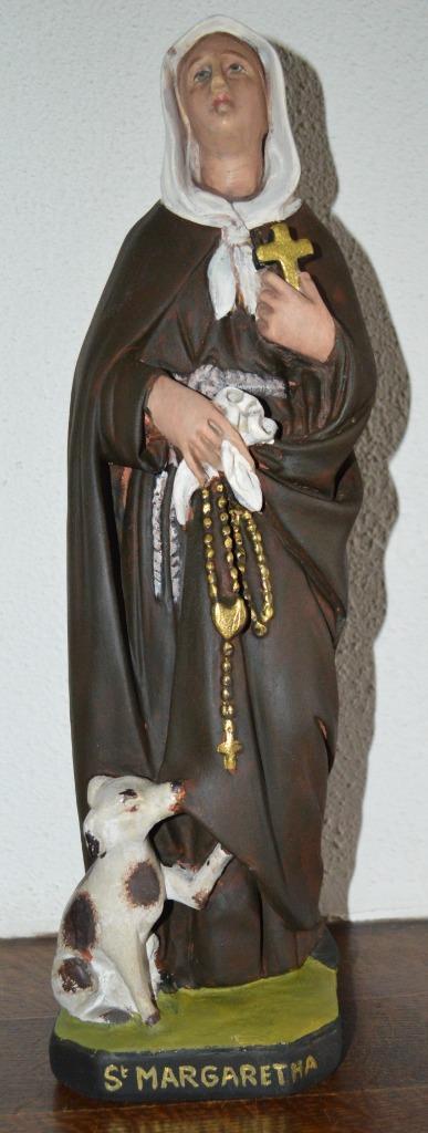 St Margaretha van Cortona, 43 cm, Antiek en Kunst, Antiek | Religieuze voorwerpen, Ophalen of Verzenden