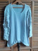 Prachtige witte katoenen trui met gehaakte mouwen X.L., Kleding | Dames, Ophalen of Verzenden, Nieuw, Wit