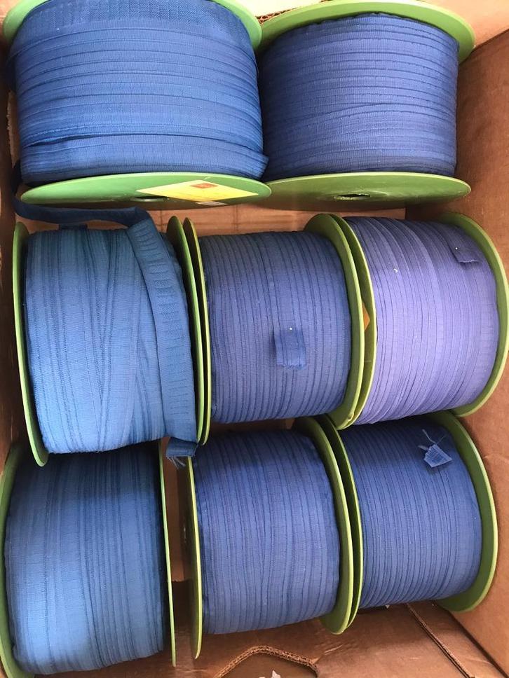 Gordijnband / plooiband op rol (blauw, 2 x 200 m), Hobby en Vrije tijd, Naaien en Fournituren, Nieuw, Overige typen, Ophalen of Verzenden