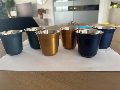 6 x Nespresso Pixie koffie kopjes, Huis en Inrichting, Keuken | Servies, Zo goed als nieuw, Kop(pen) en/of Schotel(s), Overige stijlen
