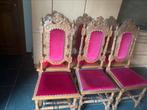 6 Mechelse stoelen 1875-1900 met fluwelen zit en rug, Ophalen of Verzenden