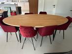 Massief eiken eettafel ovaal, Ophalen, 100 tot 150 cm, Eikenhout, 200 cm of meer