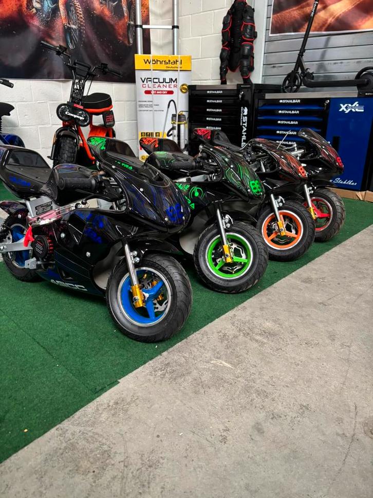 Mini wegracer 50cc Pocketbike 50km/h IN 4 KLEUREN NIEUW !!, Kinderen en Baby's, Speelgoed | Buiten | Accuvoertuigen, Nieuw, Ophalen